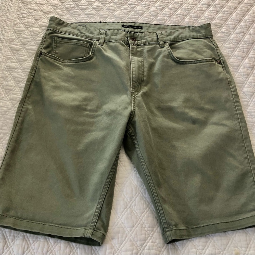 Globe Olive Green Flat Front Shorts